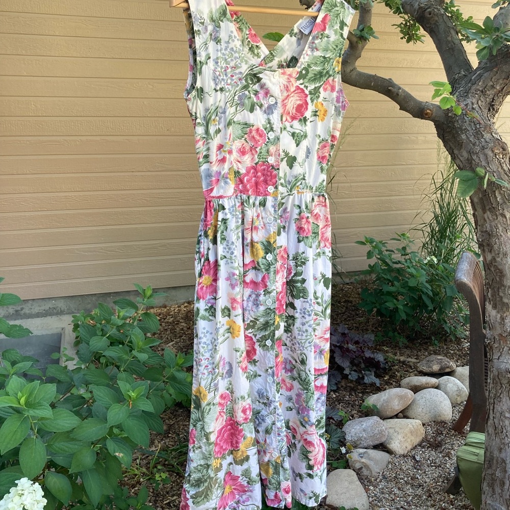 Vintage 90’s floral cotton sundress size Medium